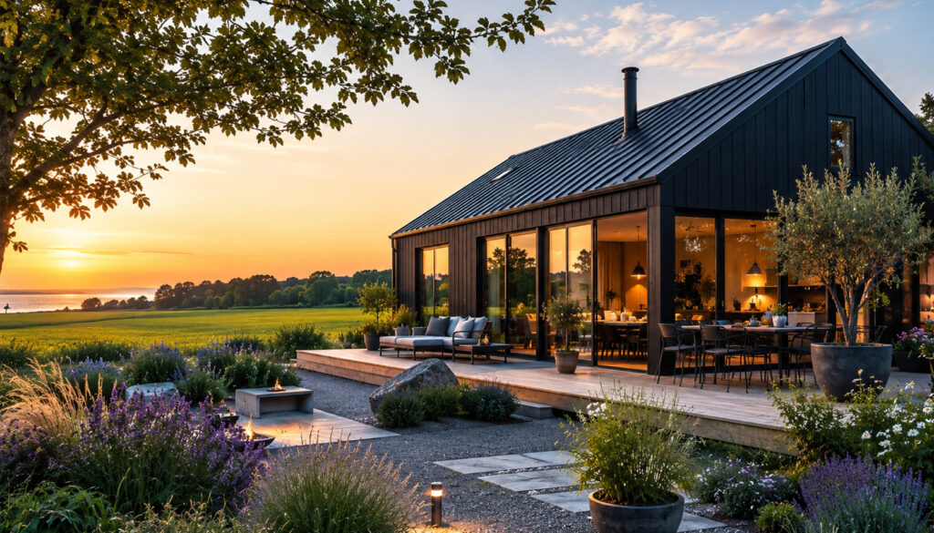 Modernes Haus in Südschweden mit naturnaher Lage und skandinavischem Design.